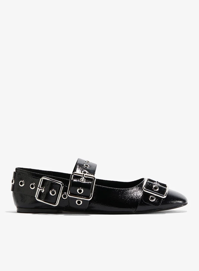 H&M Buckle-detail Mary Janes