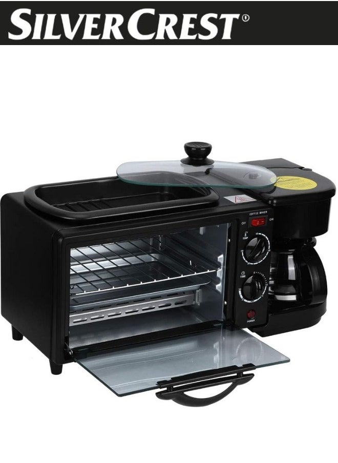 SILVER CREST - 3 in 1 Multifunctional Breakfast Preparation Set Fryer Oven and Coffee Maker 12L Capacity 2800W - Image 1