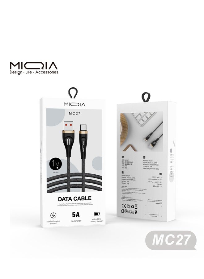 MIQIA MC-27 5A Supercharge Type-C Cable Black  - Image 3