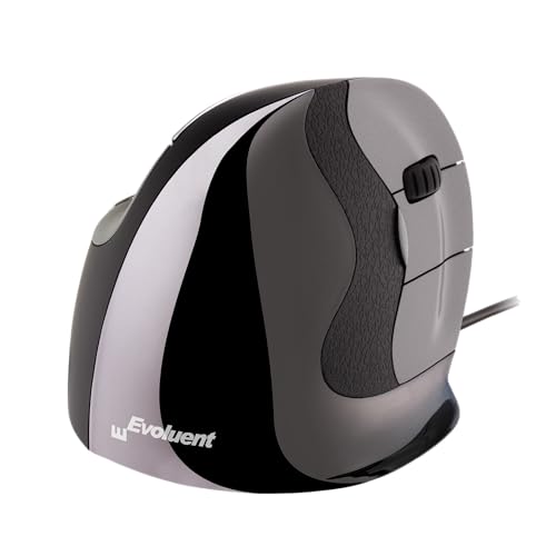 Evoluent – Inventor of The Vertical Mouse – VMDL Ergonomic Vertical Mouse Right Hand Large Wired USB, Sculpted for Comfort, Reduces Wrist Strain, 4 Speeds, 6 Customizable Buttons in Windows - Image 1