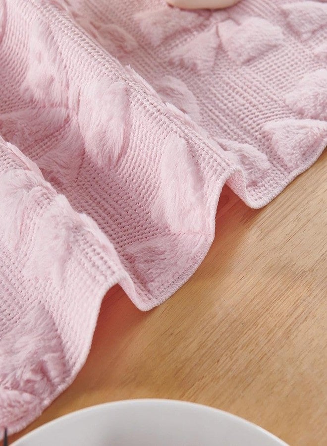 NAPEARL Velvet Table Runners Coquette Aesthetic Cute Dresser Scarf Faux Fur Soft Plush Faux Table Runners for Preppy Room Decor Bedroom Sofa Couch Bow - Image 5
