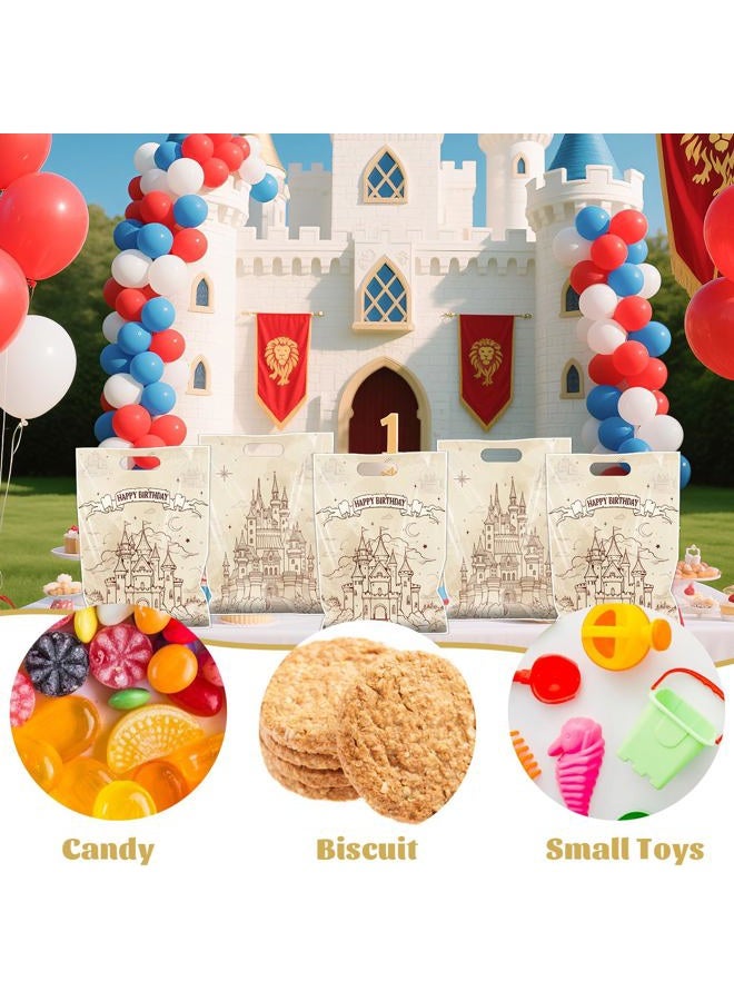 Aposwow Wizard Party Favor Bags - Vintage Castle Birthday Goody Candy Gift Favor Bags Wizard School Themed Snacks Treat Party Supplies Birthday Decorations - Image 3