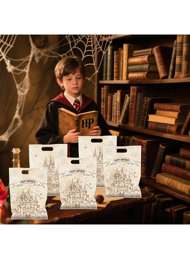 Aposwow Wizard Party Favor Bags - Vintage Castle Birthday Goody Candy Gift Favor Bags Wizard School Themed Snacks Treat Party Supplies Birthday Decorations - Image 5