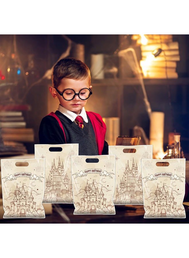 Aposwow Wizard Party Favor Bags - Vintage Castle Birthday Goody Candy Gift Favor Bags Wizard School Themed Snacks Treat Party Supplies Birthday Decorations - Image 4