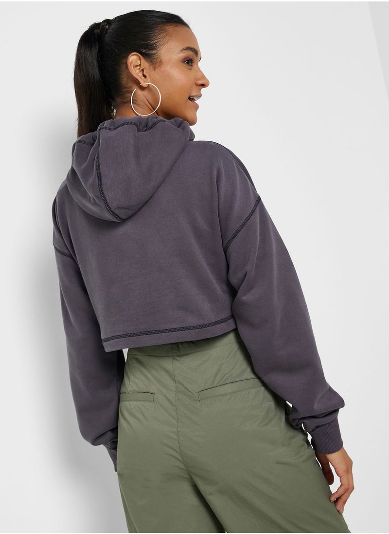 Calvin Klein Jeans Pocket Detail Crop Hoodie  - Image 3