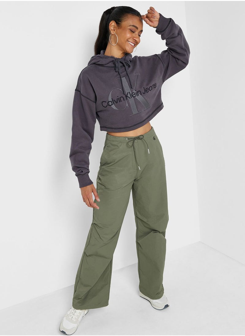Calvin Klein Jeans Pocket Detail Crop Hoodie  - Image 5