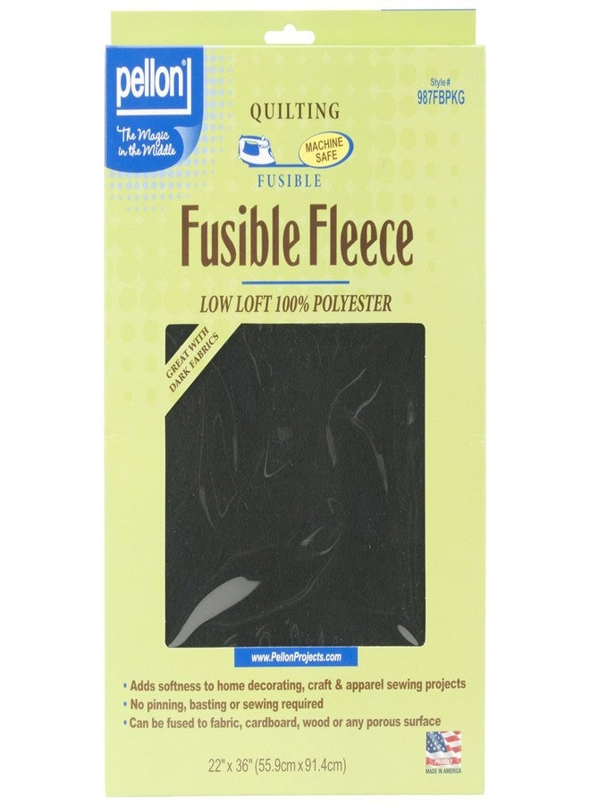 Pellon 987F Fusible Fleece 22" x 36" Package Black, Yard