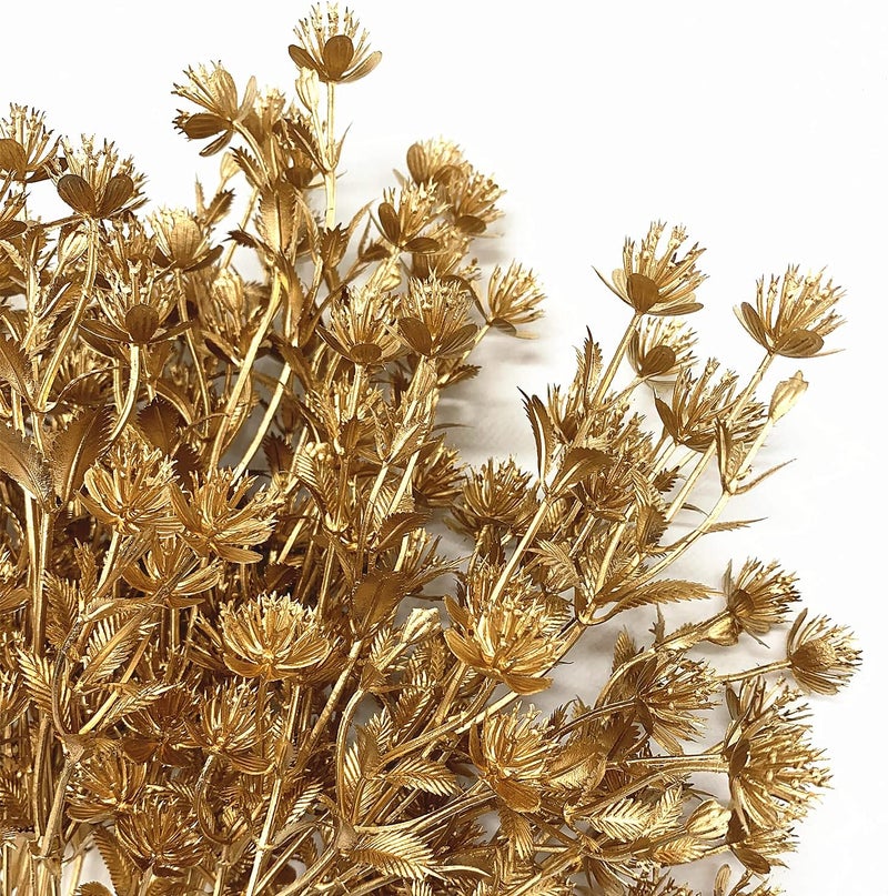 LOVENIMEN Artificial Golden Babysbreath Plants, Fake Baby Breath Plant - Gold 2 Pack, Plastic Gypsophila Flower Bushes Faux Shrubs Indoor Outdoor Planter Vase Filler Home Garden Decor for Christmas Decoration - Image 4