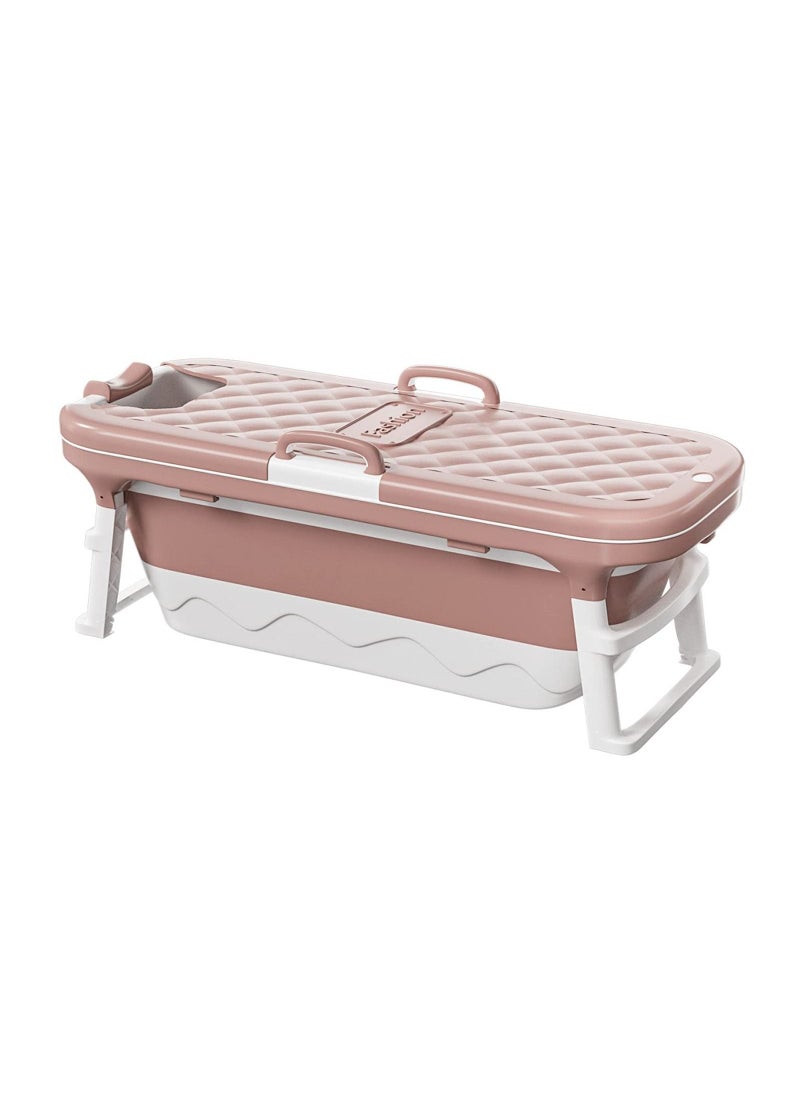 DubaiGallery - Portable Bathtub Adult, Folding Bathtub Large Thicken Free Standing Soaking Barrel, Foldable Massage Sweat Steam Bath Tub with Lid, Bathroom Warm Spa Sauna for Adults Children - Image 1