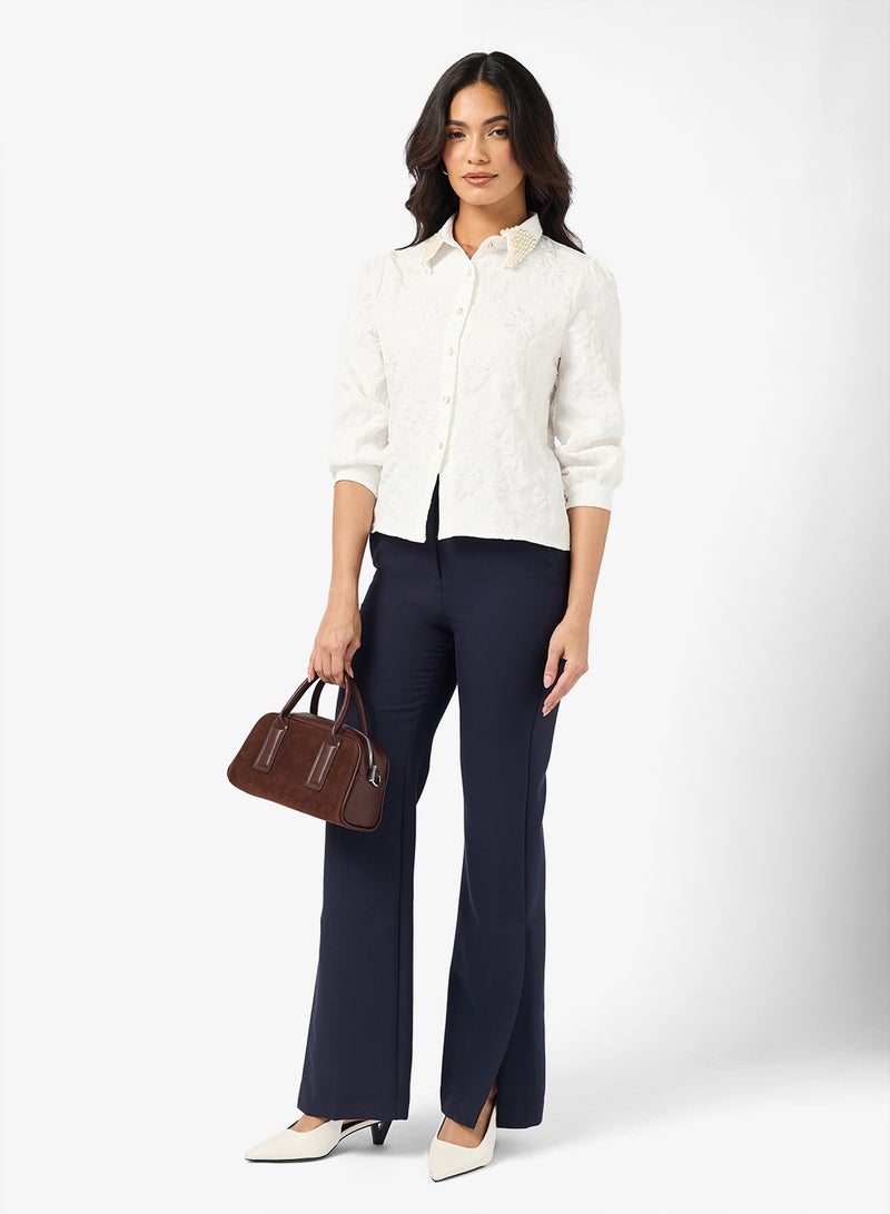 ايلا قميص بأزرار وياقة مزينة - Image 4