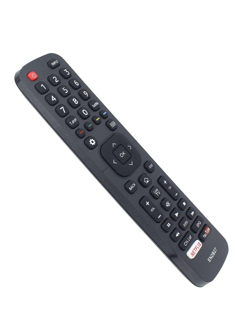 Replacement EN2B27 Remote Control for Hisense Smart TVs – Compatible with EN2A27, EN2C27, EN2D27, EN2B27HB Series – Universal TV Controller with No Setup Needed, Ergonomic Design, Fast Response & Reliable Signal for Seamless Viewing Experience