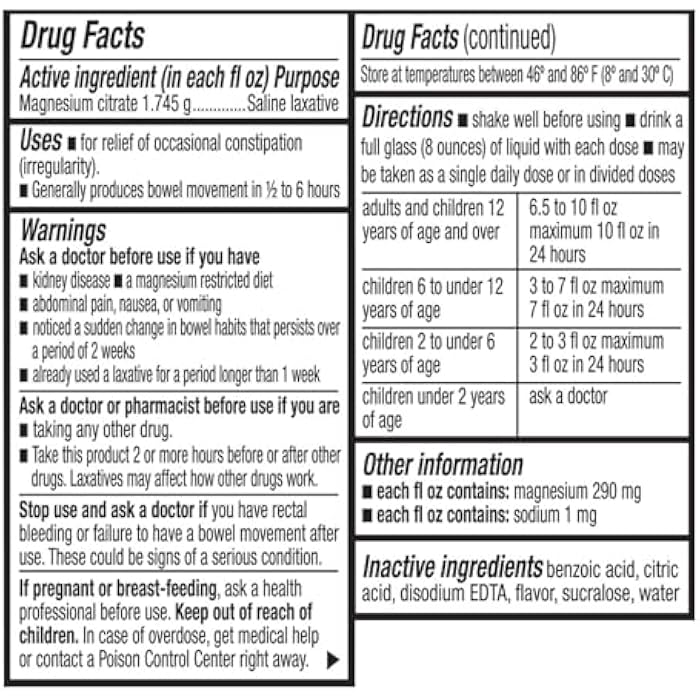Quality Choice Magnesium Citrate Oral Solution, 10oz - Saline Laxative, Supplement for Occasional Constipation Relief, Mag Citrate is a Gentle and Effective Laxative for Regularity (1, Cherry) - Image 5