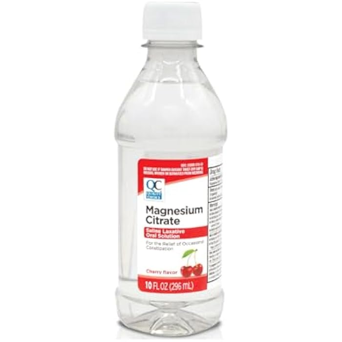 Quality Choice Magnesium Citrate Oral Solution, 10oz - Saline Laxative, Supplement for Occasional Constipation Relief, Mag Citrate is a Gentle and Effective Laxative for Regularity (1, Cherry) - Image 1