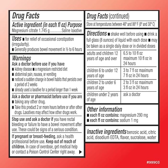 Quality Choice Magnesium Citrate Oral Solution, 10oz - Saline Laxative, Supplement for Occasional Constipation Relief, Mag Citrate is a Gentle and Effective Laxative for Regularity (1, Cherry) - Image 4