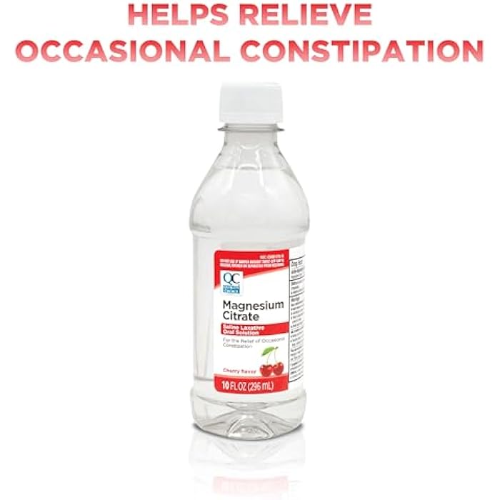 Quality Choice Magnesium Citrate Oral Solution, 10oz - Saline Laxative, Supplement for Occasional Constipation Relief, Mag Citrate is a Gentle and Effective Laxative for Regularity (1, Cherry) - Image 2
