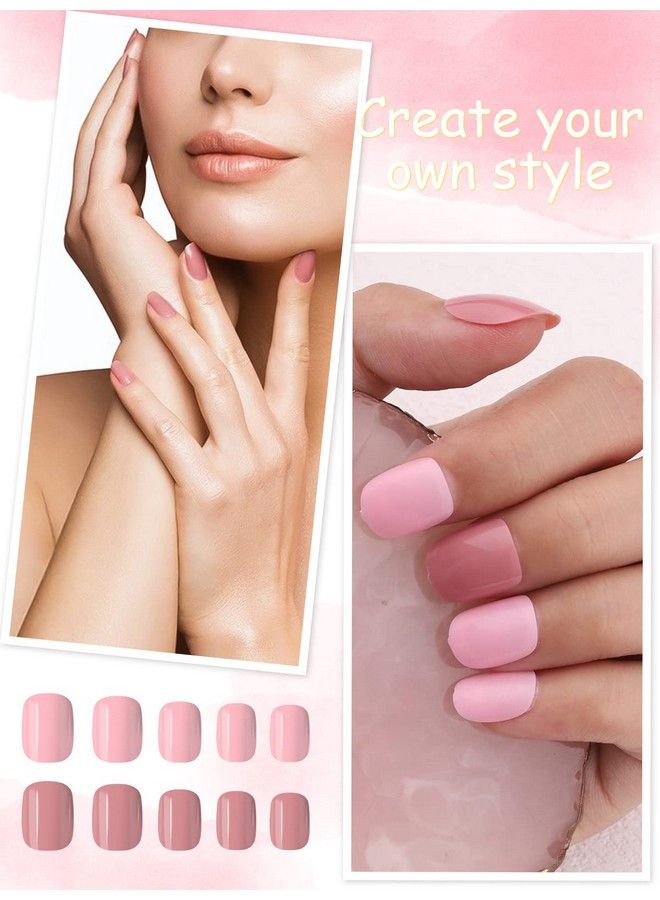 EBANKU 576 Pcs Short Press On Nails Ebanku 24 Colors Acrylic Short Square Fake Nail Solid Color Full Cover False Nails Tips For Women Girls Nail Decorations - Image 5