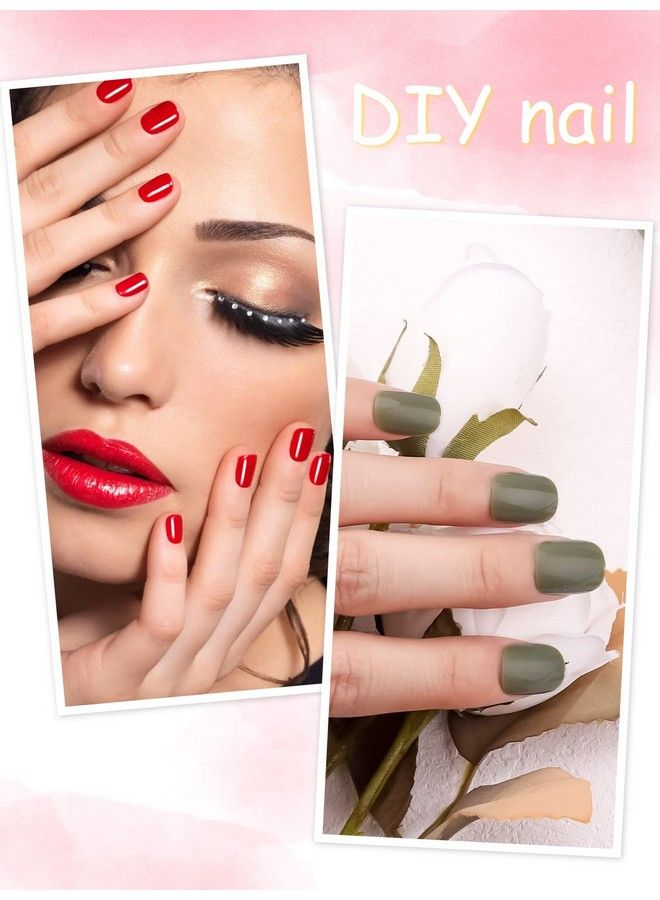 EBANKU 576 Pcs Short Press On Nails Ebanku 24 Colors Acrylic Short Square Fake Nail Solid Color Full Cover False Nails Tips For Women Girls Nail Decorations - Image 4