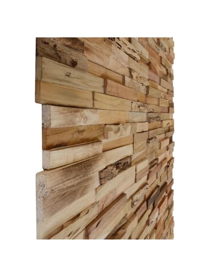 vidaxl - Wall Cladding Panels 10 pcs 1.03 m Recycled Teak Wood - Image 1