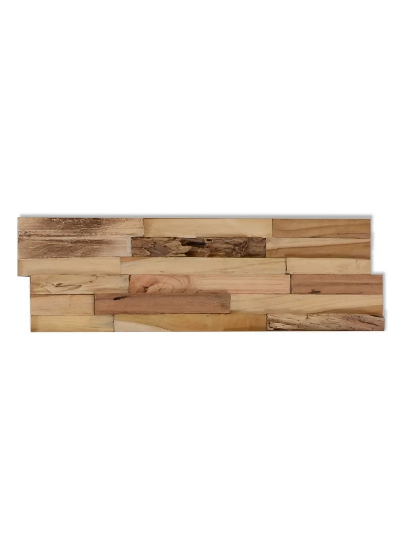 vidaxl - Wall Cladding Panels 10 pcs 1.03 m Recycled Teak Wood - Image 1
