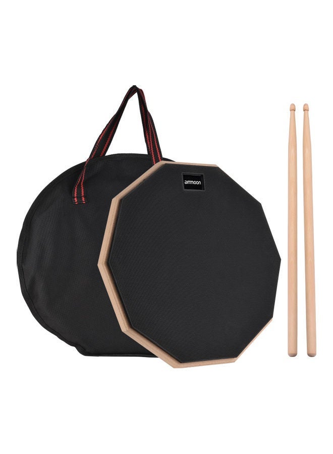 ammoon Drum Practice Pad With Sticks And Carry Bag Blue - Image 1