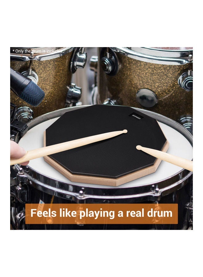 ammoon Drum Practice Pad With Sticks And Carry Bag Blue - Image 4