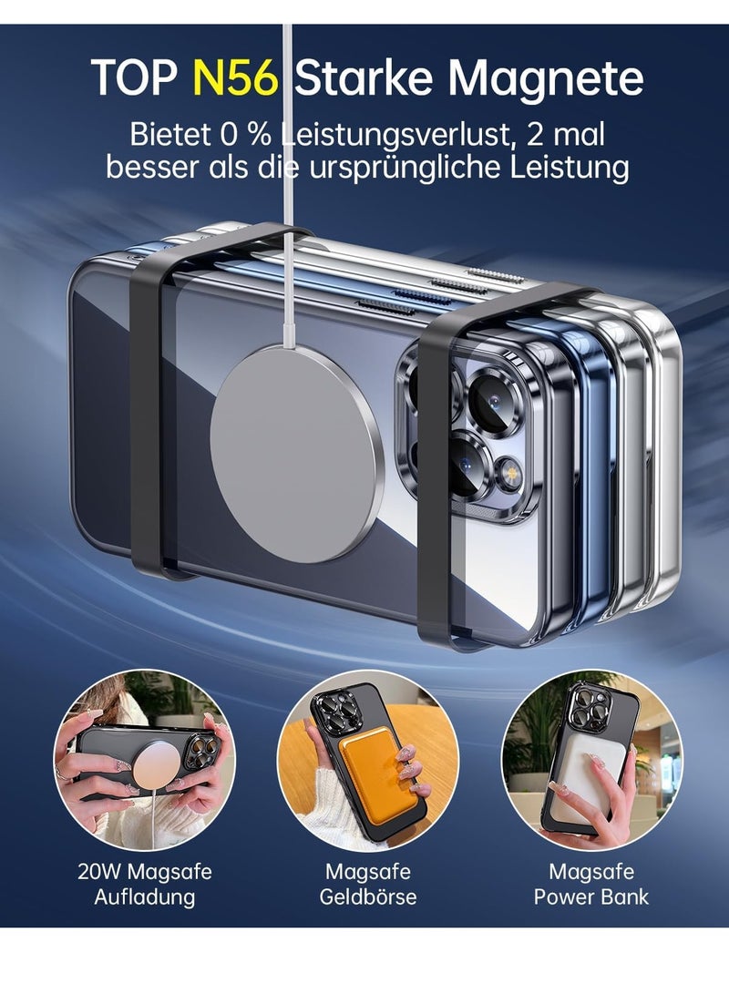 ELTRAZONE Natural Titanium iPhone 15 Pro Case – Integrated Camera Lens Protection, Military Grade Drop Protection, TOP N56 Magnets, MagSafe Compatible - Image 4