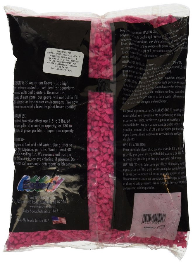 Estes Spectrastone Permaglo Pink Aquarium Gravel for Freshwater Aquariums, 5-Pound Bag  - Image 2