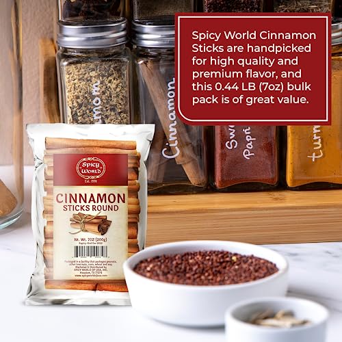 Spicy World Cinnamon Sticks 7 Ounce Bag - 36-44 Sticks - Perfect for Baking, Cooking & Beverages - 3+ Inches Length - Cassia Saigon Cinnamon from Vietnam - Image 3