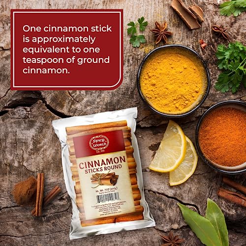 Spicy World Cinnamon Sticks 7 Ounce Bag - 36-44 Sticks - Perfect for Baking, Cooking & Beverages - 3+ Inches Length - Cassia Saigon Cinnamon from Vietnam - Image 4