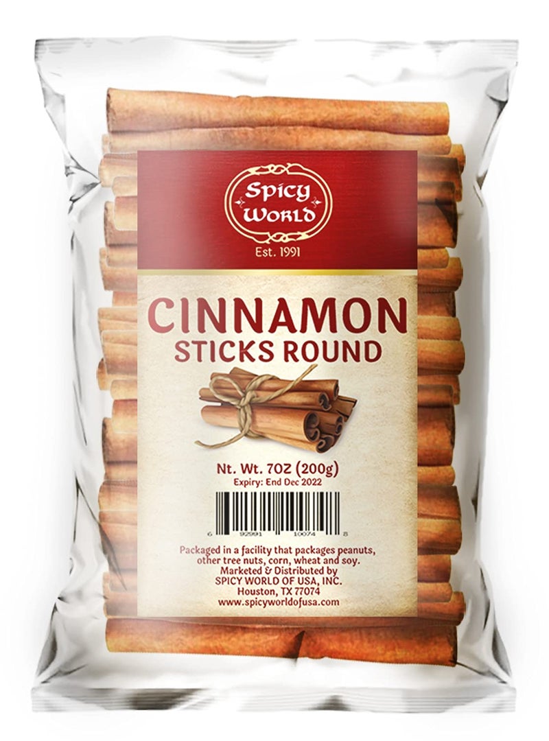 Spicy World Cinnamon Sticks 7 Ounce Bag - 36-44 Sticks - Perfect for Baking, Cooking & Beverages - 3+ Inches Length - Cassia Saigon Cinnamon from Vietnam - Image 1
