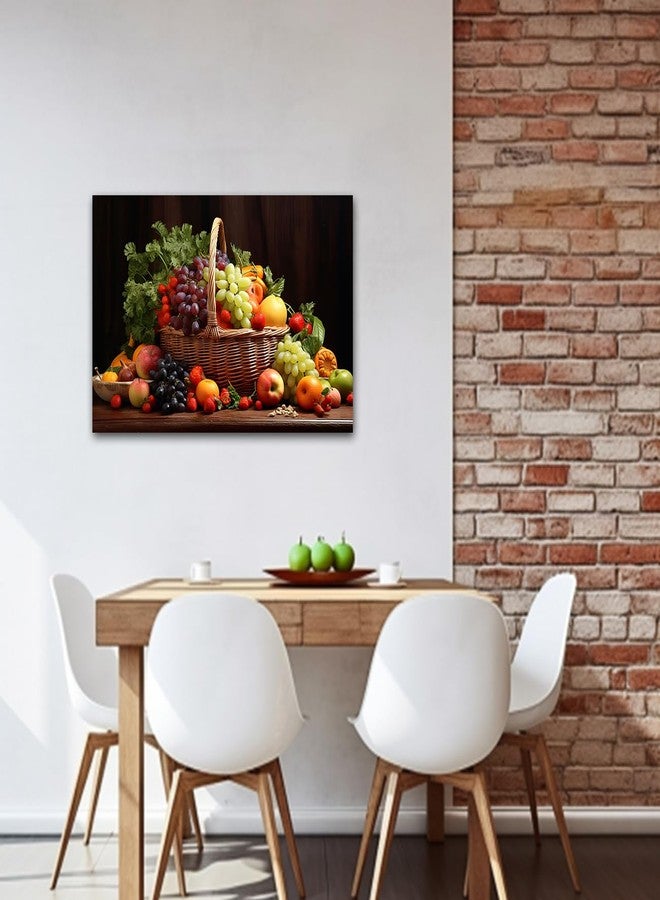 CXHOSTENT Kitchen Canvas Wall Art Fruit Picture Various Fresh Fruits Vegetable Painting Prints for Kitchen Restaurant Dining Room Decor Framed (Fruit-2, 12.00"x18.00") - Image 5