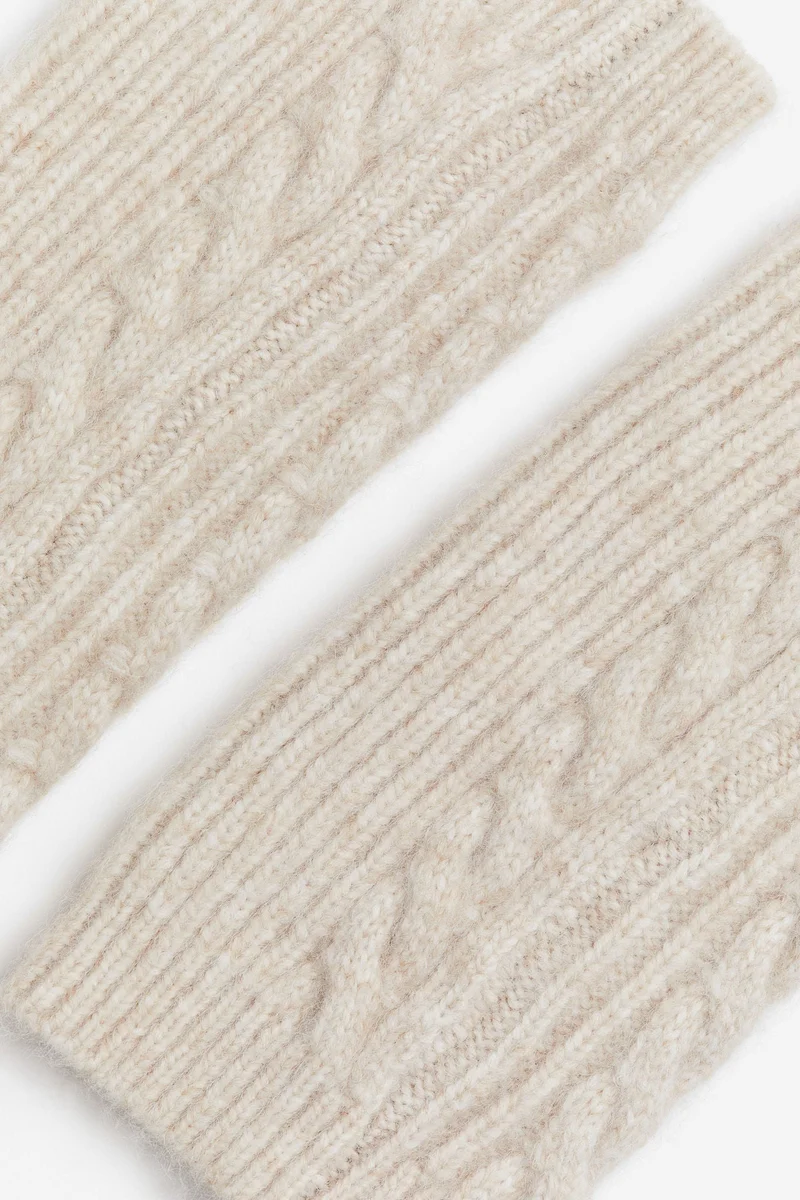 H&M Over-the-knee cable-knit socks