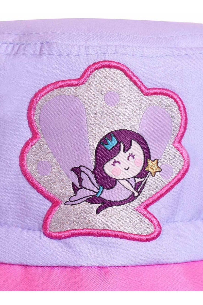 Milk & Moo Infant Sun Hat, Baby Sun Hat 0-18 Months, Adjustable Chin Strap, Elastic Fit, Lightweight Fabric, Little Mermaid Themed Toddler Hat – Made in Turkey  - Image 3