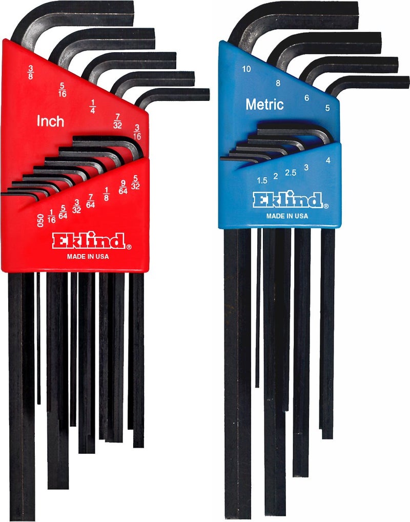 Eklind Tool Eklind 10222 Hex L-Key Allen Wrench Combo- Long Inch / Mm (2 Sets 22Pc) - Image 1
