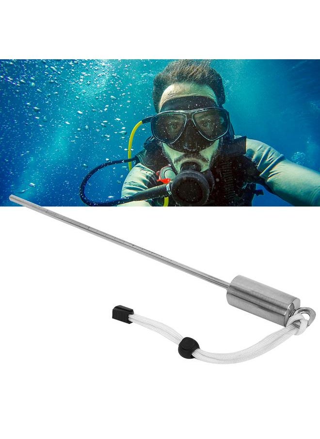 Thoraya KEEPdiving Stainless Steel 30cm Diving Lobster Stick Pointer Underwater Shaker Noise Maker with Scale Hand Strap  - Image 5