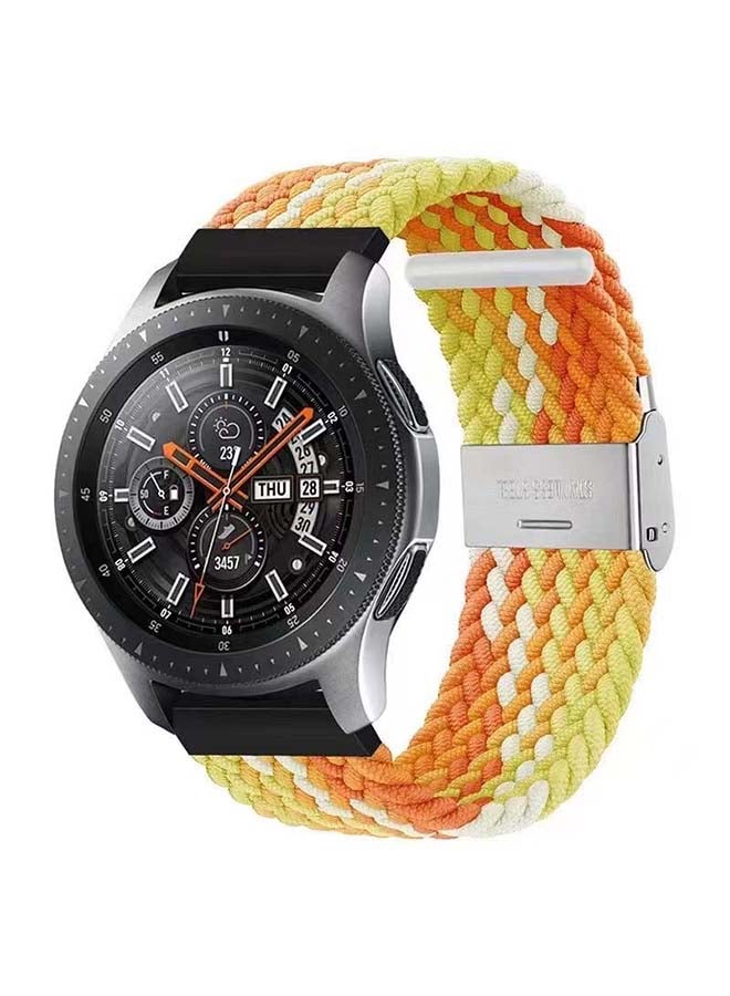 Perfii Adjustable Braided Solo Loop Band for Samsung Galaxy Watch4 40/44mm Yellow - Image 2