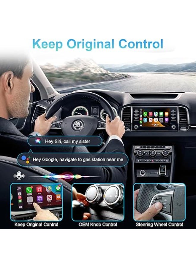 محول سيارة لاسلكي 4 في 1 – يحوّل CarPlay وAndroid Auto السلكي إلى لاسلكي، وصّل وشغّل لأجهزة iPhone iOS 10+ وAndroid 11+، متوافق مع السيارات من 2015 - Image 2