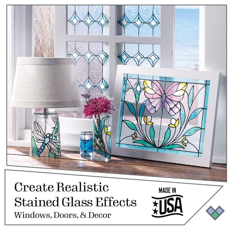 Gallery Glass Crystal Clear Stained Glass Paint, 8 fl oz - Perfect for DIY Arts and Crafts Projects, 19699 - Image 2