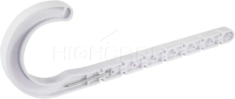 HIGHCRAFT PXJHNG012-10 PEX Support J-Hook Hanger with Nails; for 1/2 in. Pipe, Rope, Cable; Hard Plastic (10 Pack) - Image 2