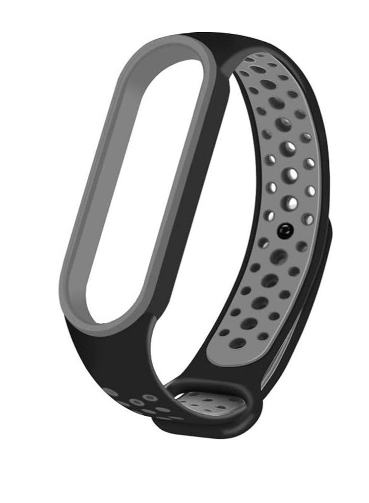 for xiaomi mi band 6 strap/mi band 5 silicone watch band air-hole replacement wristbands, silicone
