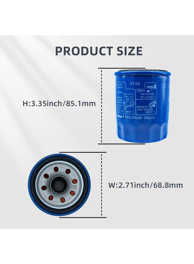 HTYPX Oil Filters 15400-PLM-A02 15400-PLM-A01 Compatible with Honda GX610 GX630 GX660 GX670 GX690 GXV340 GXV390 GXV610 GXV630 GXV660 GXV670 GXV690 Engines Replace 15400-PLM-A02PE 15400-P0H-305PE (4 PACK) - Image 2