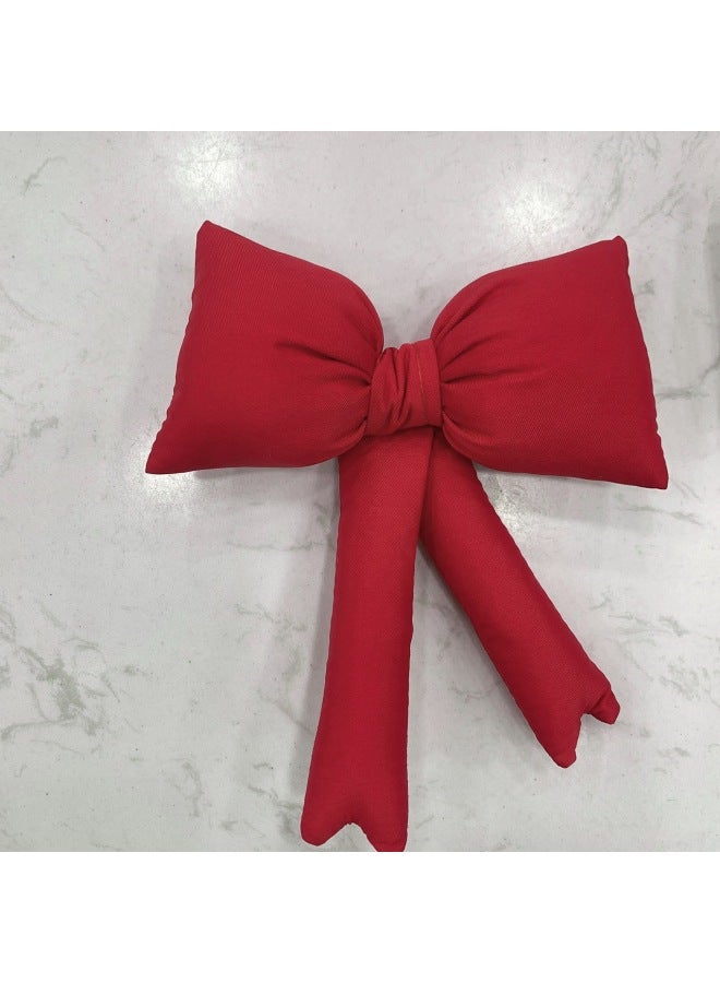 Fabric Bow All-match Dopamine Mobile Phone Back Clip Garment Accessories Fashion Cotton Filling Accessories-Color:Red-Height:10✖️12 - Image 1
