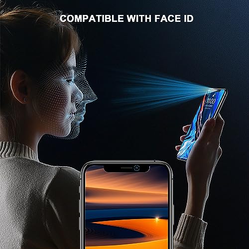 AVOAR [2+2 Pack Privacy Screen Protector for iPhone 13 with Camera Lens Protector, 6.1 Inch Tempered Full Screen Glass Accessories, Anti-Spy, Bubble Free, Case Friendly - Image 3