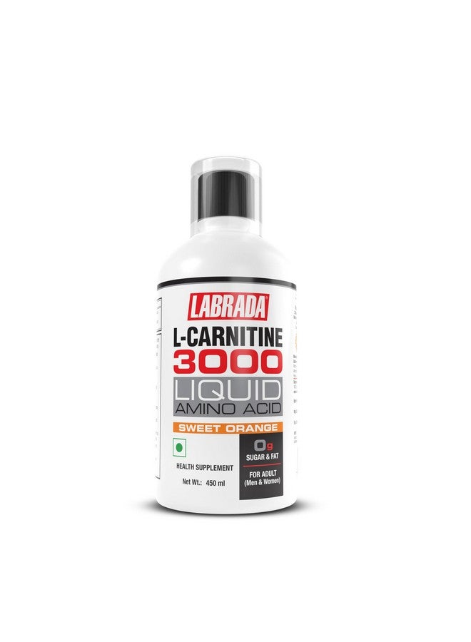 LABRADA L-Carnitine 450Ml |3000Mg Liquid Amino Acid With 0G Sugar (30 Servings, Sweet Orange) - Image 1