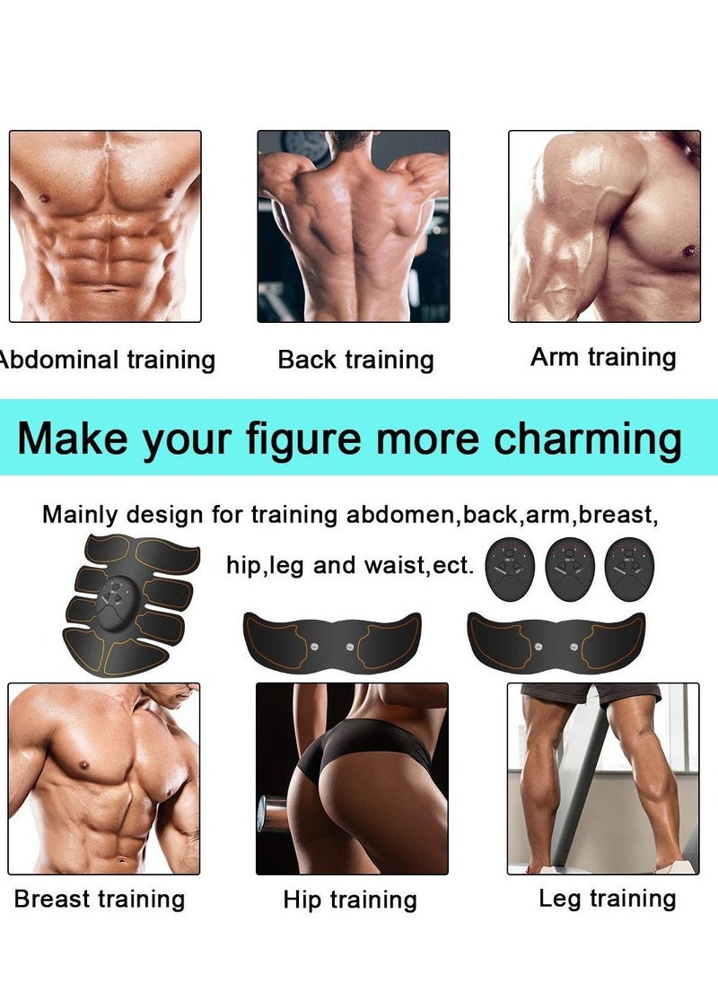 كاست ويف حزام شد البطن ABS محفز للعضلات حزام شد البطن المحمول حزام تحفيز البطن مدرب ذكي للجسم  - Image 2