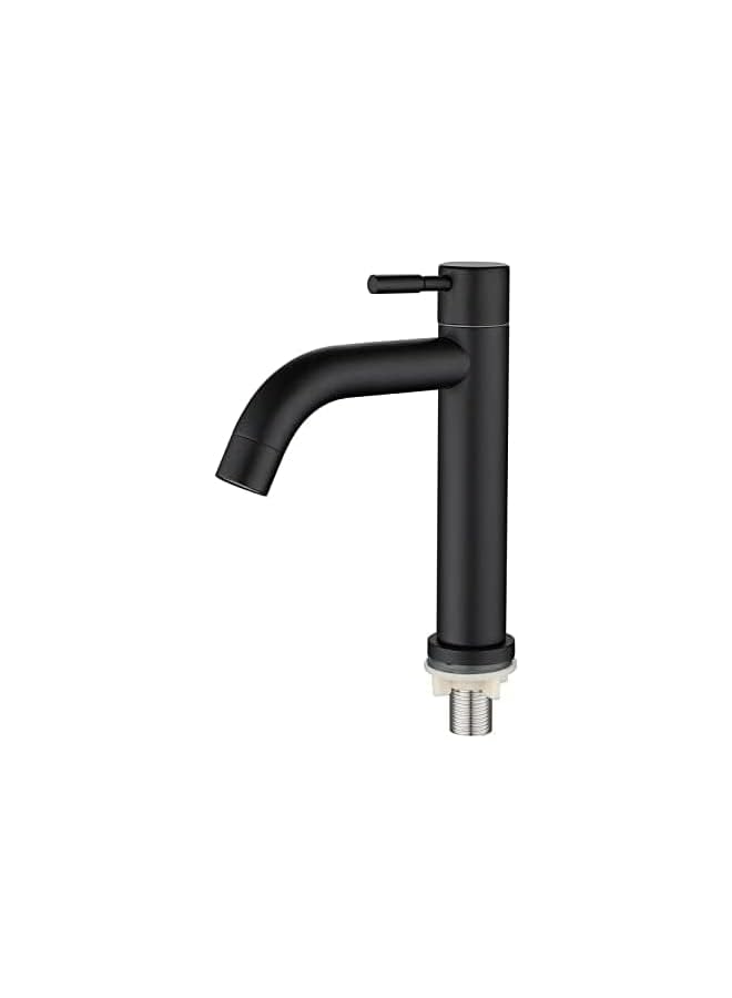 The Bros Bathroom Sink Faucet, Stainless Steel Single Handle Faucet, Elegant Vintage Design Black Matte Frosted Faucet Basin Faucet for Bathroom Toilet (S) - Image 1