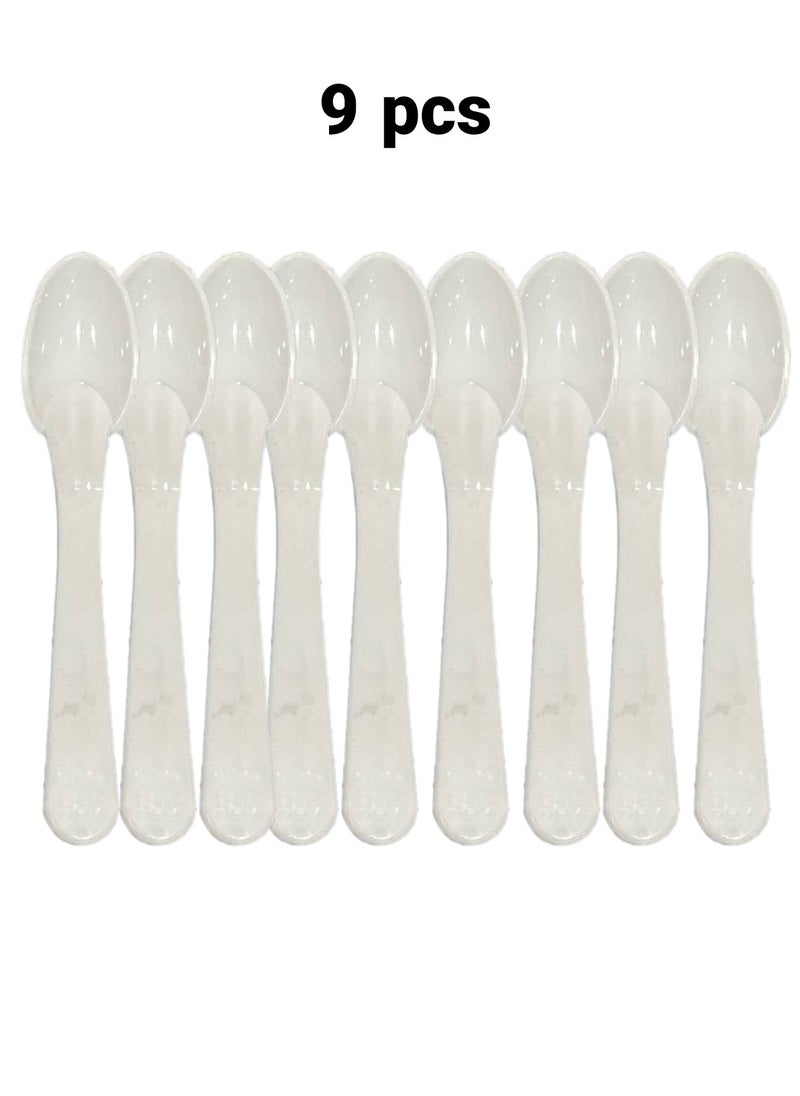 CATANES - 18-Piece Debossed Plastic Plate and Spoon Set Reusable Plastic Useful for Parties, Babies and Outdoors - Image 1