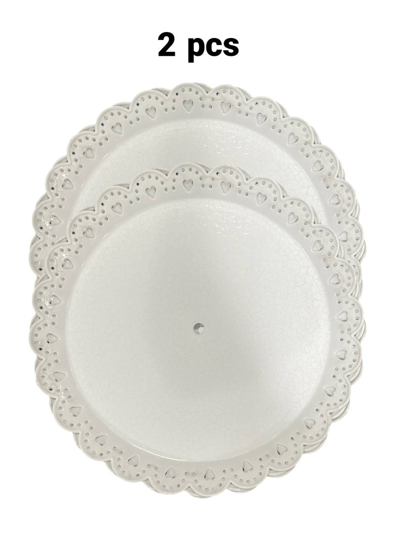 CATANES - 18-Piece Debossed Plastic Plate and Spoon Set Reusable Plastic Useful for Parties, Babies and Outdoors - Image 1