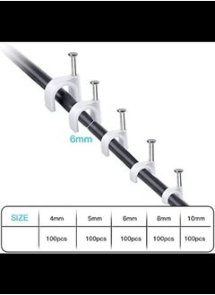 ABBASALI 500pcs Cable Clips with Steel Nails  - Image 2