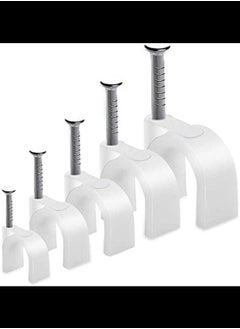 ABBASALI 500pcs Cable Clips with Steel Nails  - Image 1